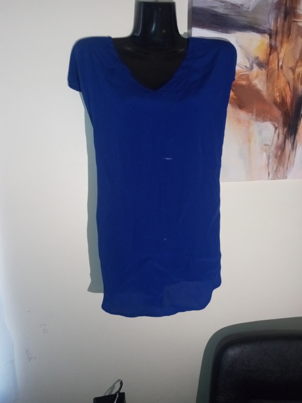 Chico's V-Neck Sleeveless Top in Royal Blue